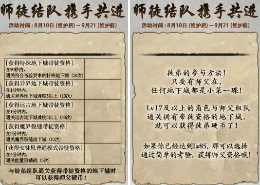 dnf师徒结队携手共进活动怎么玩