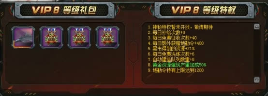 《战争风暴》VIP特权