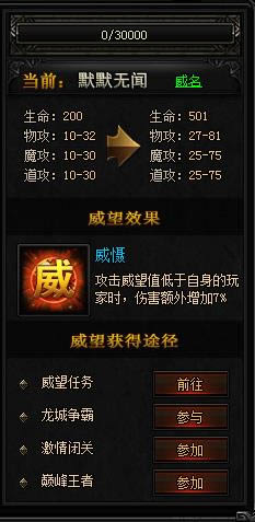 武之霸主威望系统怎样玩_武之霸主威望系统