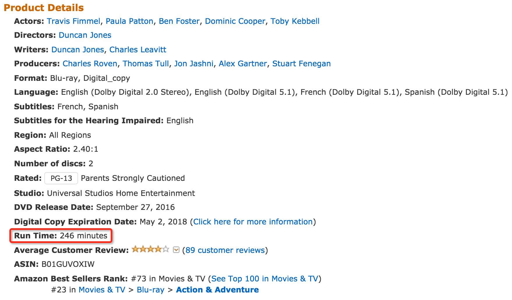 魔兽电影蓝光 发售日期9月27时长246分钟