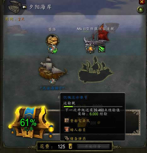 魔兽世界船坞类型、船员亲和及设备成功率