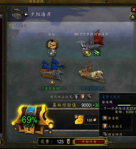 魔兽世界船坞类型、船员亲和及设备成功率